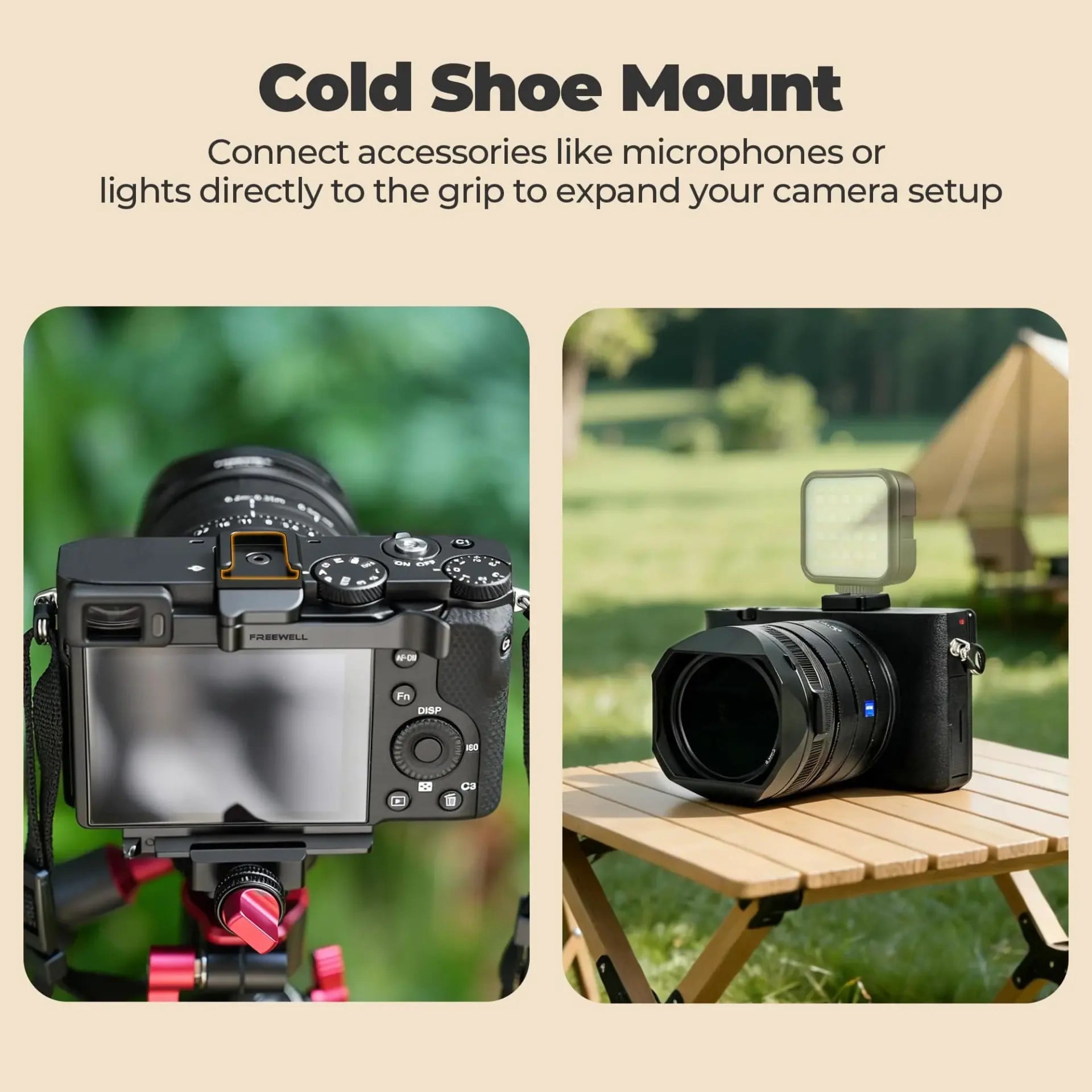 Freewell Sony RX1R III Thumb Grip with Cold Shoe Mount