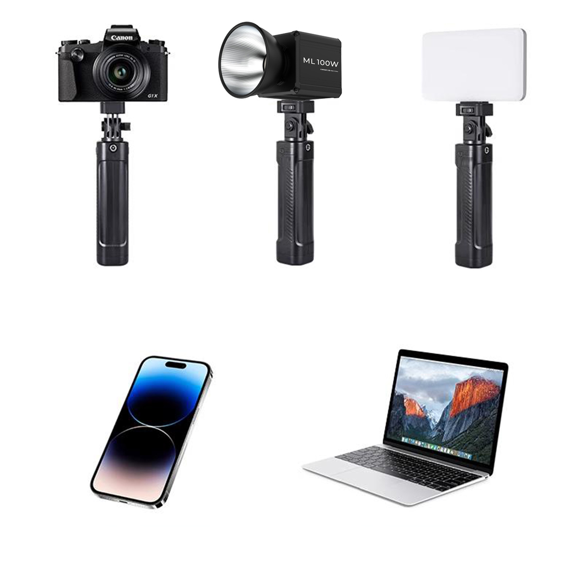 GDX CF-135 II RGB Mini 10W Işık + El Tipi Powerbank Tripod Batarya