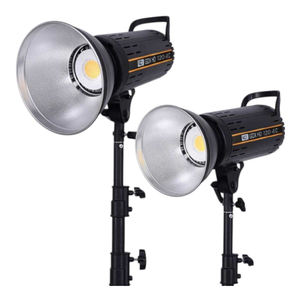 GDX HD-120II C BiColor 2'li Işık Seti 120W Fotoğraf ve Video LED Işığı