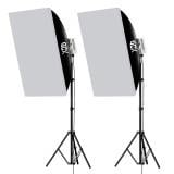 Gdx ML-Kit 2 COB LED Youtube Sürekli Video ve Fotoğraf Işık İkili Set + Gdx BW-6090 Softbox