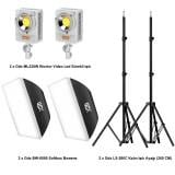 Gdx ML-Kit 2 COB LED Youtube Sürekli Video ve Fotoğraf Işık İkili Set + Gdx BW-6090 Softbox