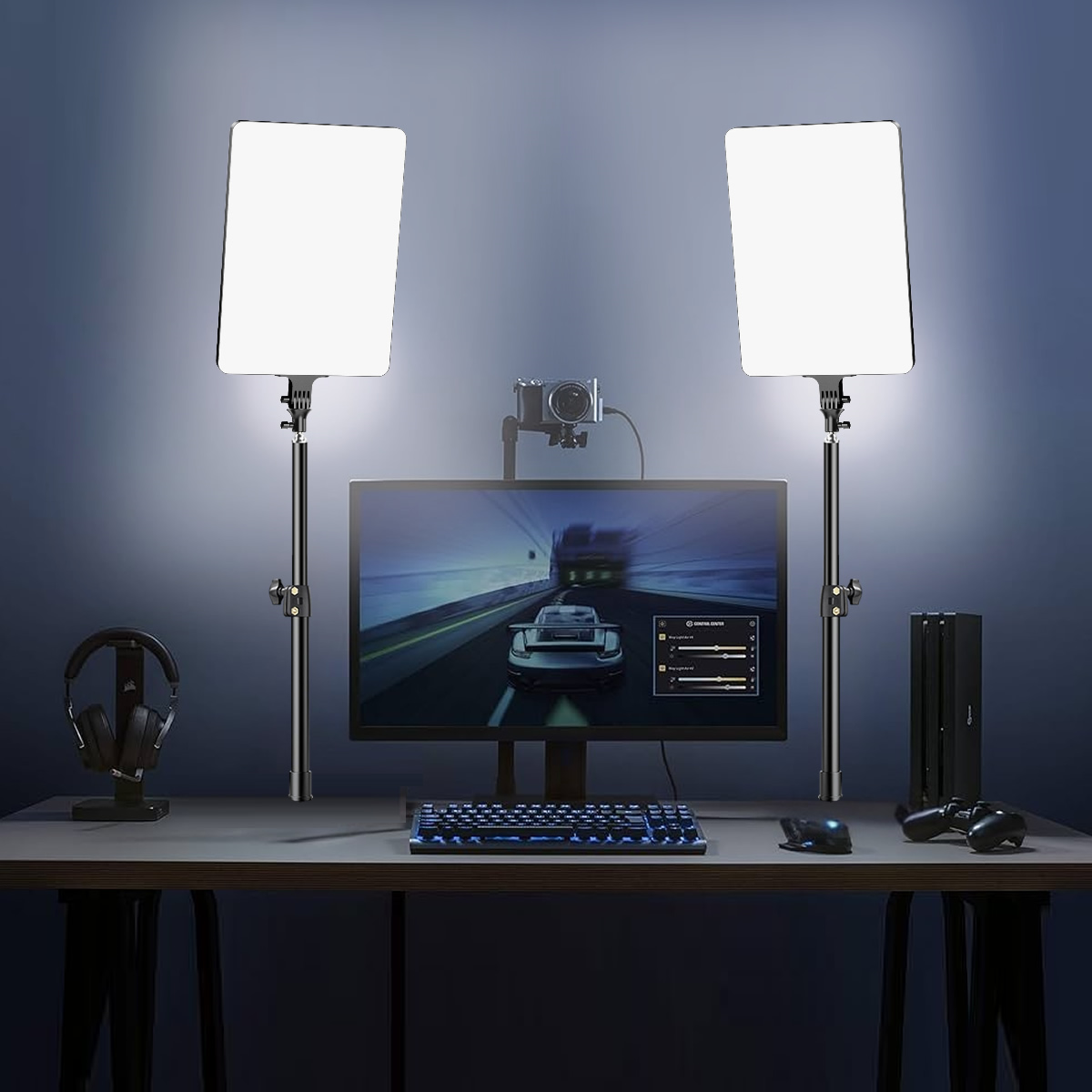 GDX P300TS BiColor Profesyonel Youtuber 80W İkili Masaüstü Yayıncı Işık Seti