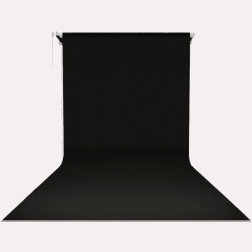 GDX Sabit (Tavan & Duvar) Kağıt Sonsuz Stüdyo Fon Perde (Black/Siyah) 2.70x11 Metre