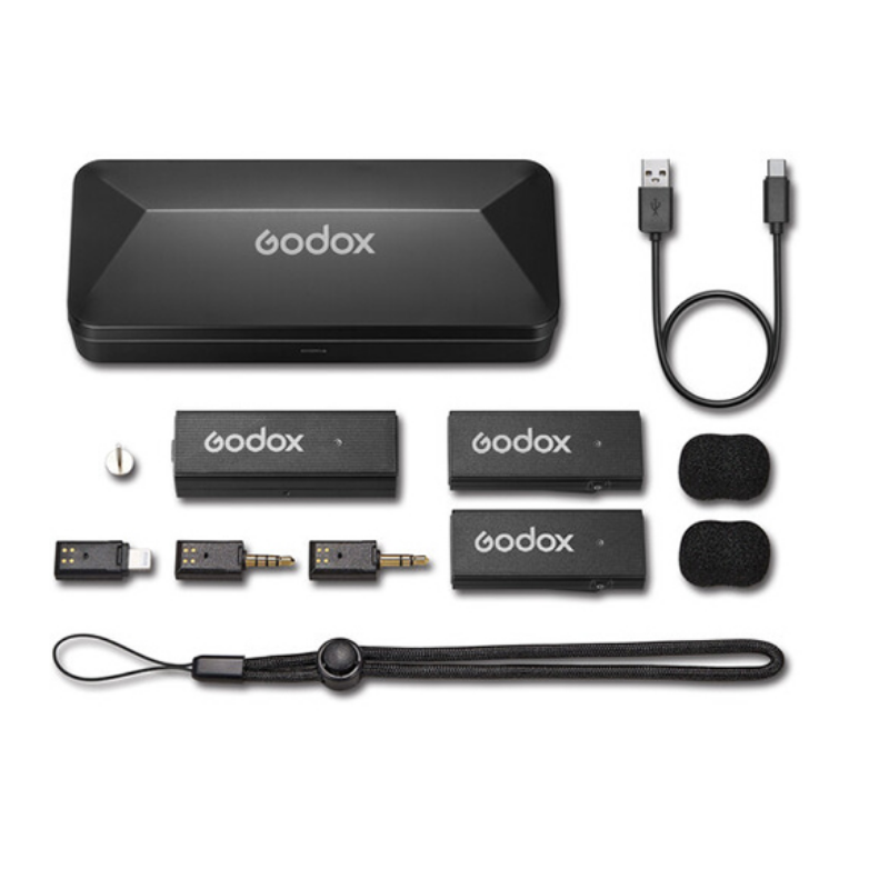 Godox MoveLink Mini Kablosuz Mikrofon Kit2 (Apple Uyumlu/Siyah)