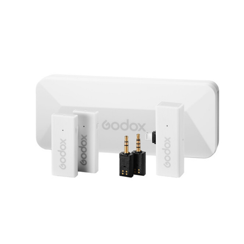 Godox MoveLink Mini Kablosuz Mikrofon Kit2 (Apple Uyumlu/Beyaz)