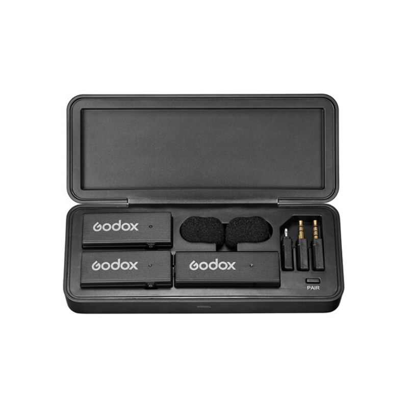 Godox MoveLink Mini Kablosuz Mikrofon Kit2 (Apple Uyumlu/Siyah)