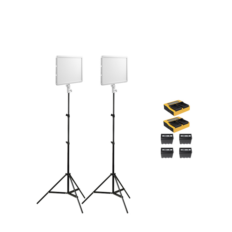 Godox P260C Pro Bi-Color LED Panel Video Işığı 2'li Kit