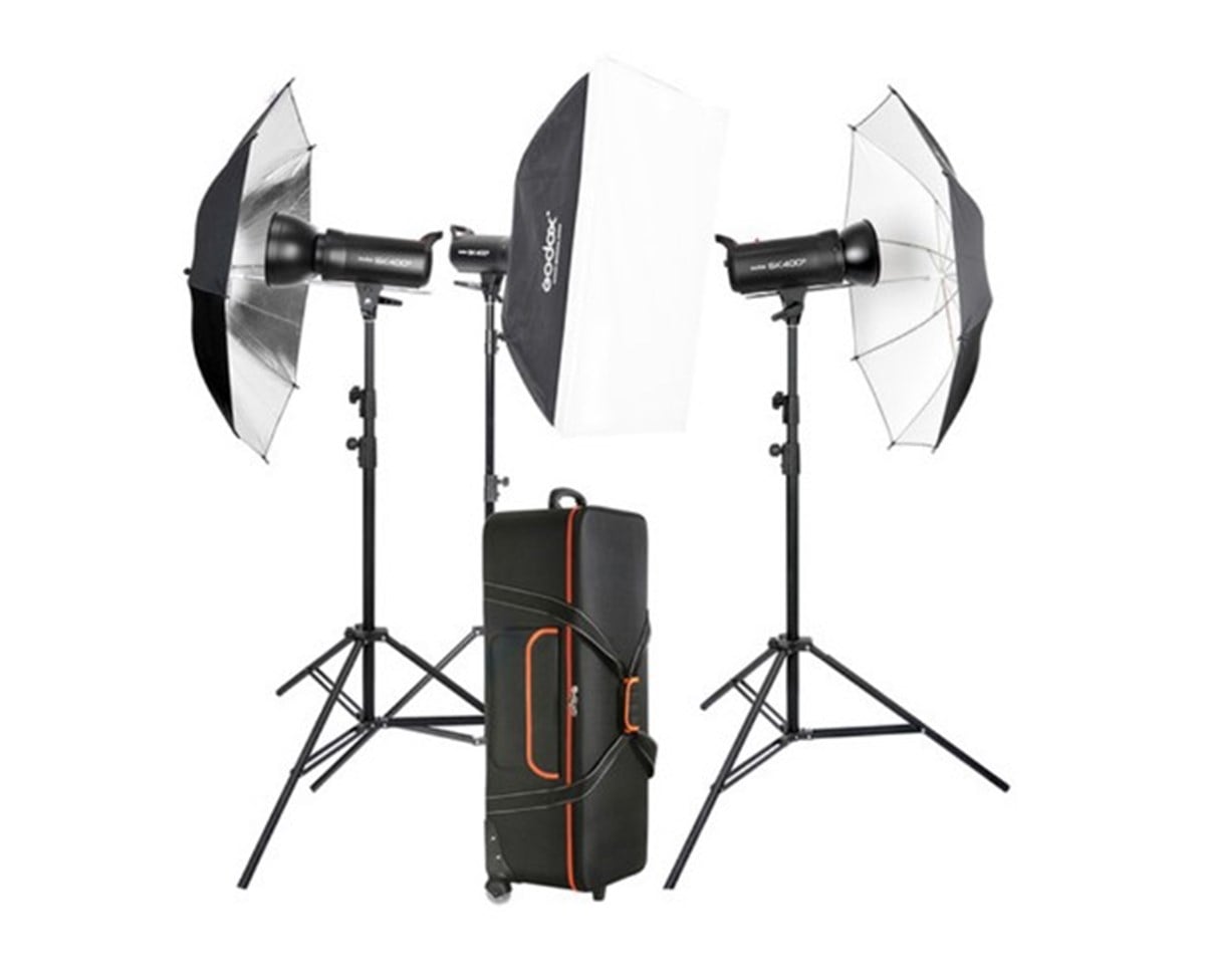 Godox SK400II 400 Watt 3'lü Stüdyo Paraflaş Şemsiye Kiti