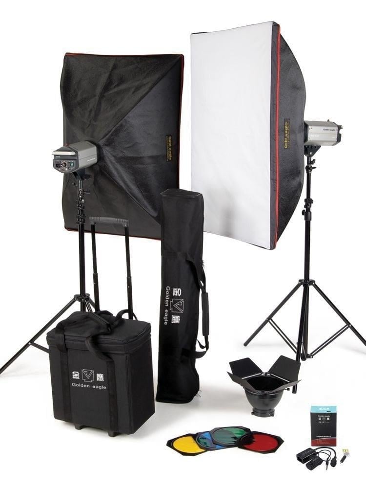Golden Eagle D-500 Kit Profesyonel 2'li Paraflash Set