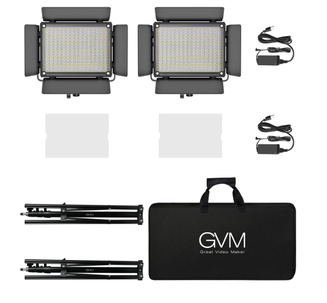 GVM 880RS RGB LED Stüdyo 2-Video Işığı Kiti