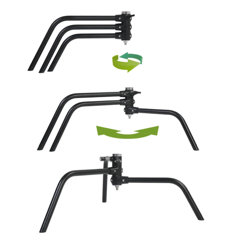 GVM C320 320cm C-Stand & Grip Arm Kit(130cm) (Siyah) 