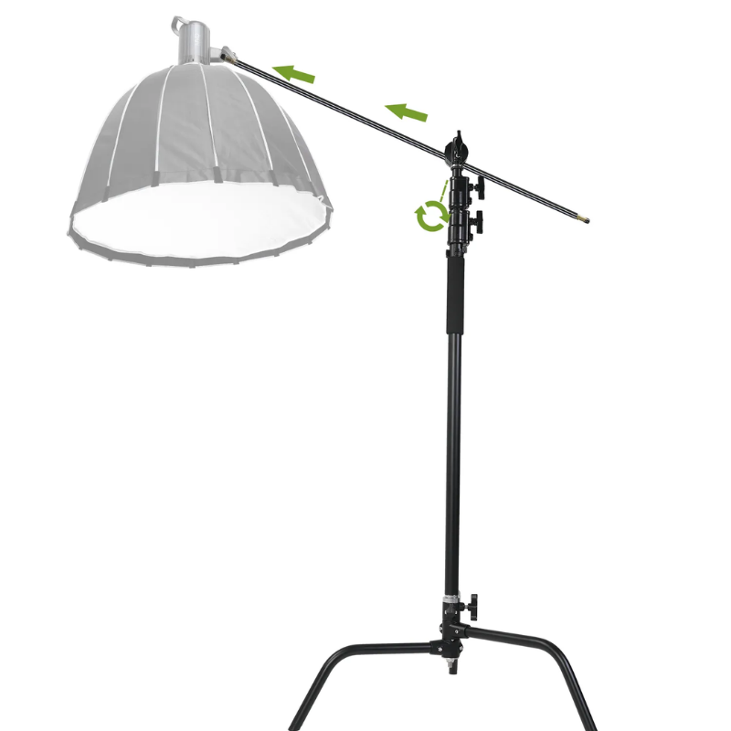 GVM C320 320cm C-Stand & Grip Arm Kit(130cm) (Siyah) 