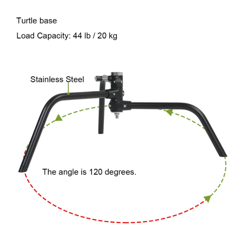 GVM C320 320cm C-Stand & Grip Arm Kit(130cm) (Siyah) 