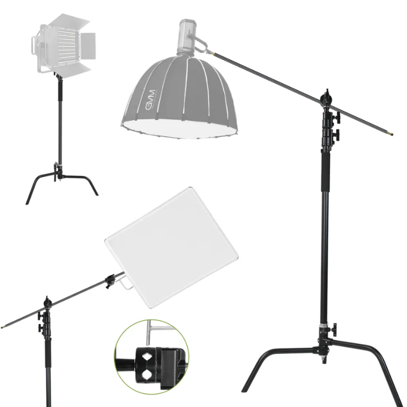 GVM C320 320cm C-Stand & Grip Arm Kit(130cm) (Siyah) 