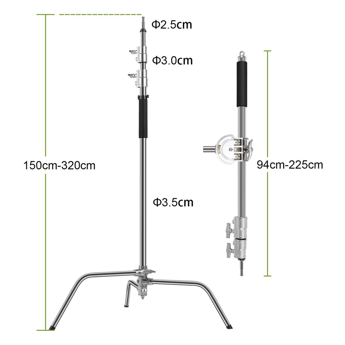 GVM C360 10.5' Turtle Base C-Stand and Cross Arm Boom Kit