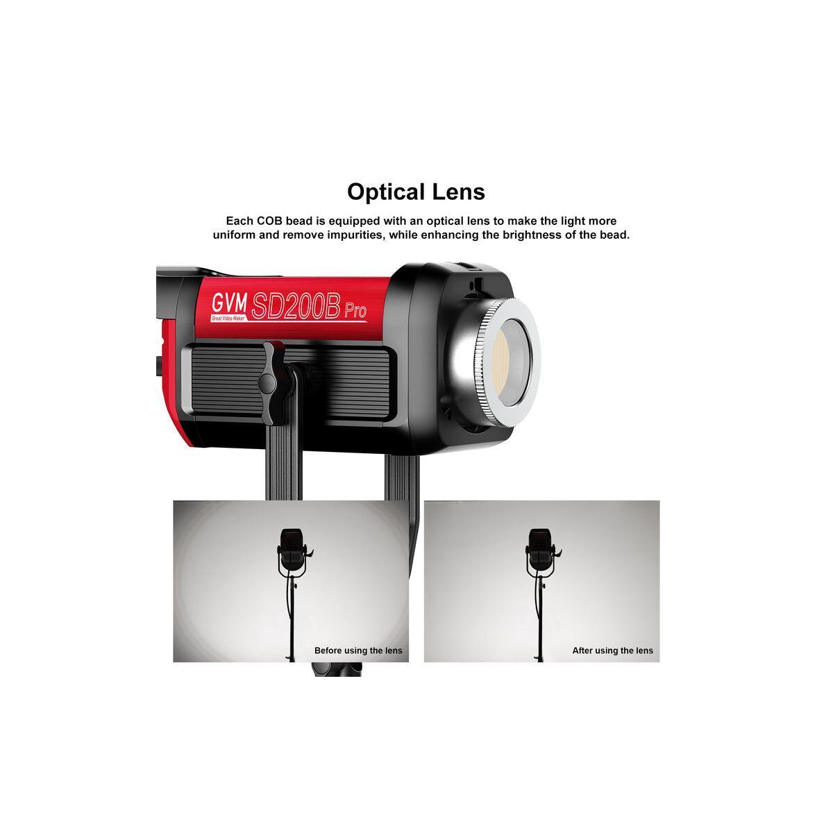GVM Pro SD200B 200W Bi-Color LED Video COB Spotlight
