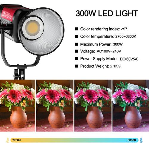 GVM Pro SD300B 300W Bi-Color LED Video COB Spotlight
