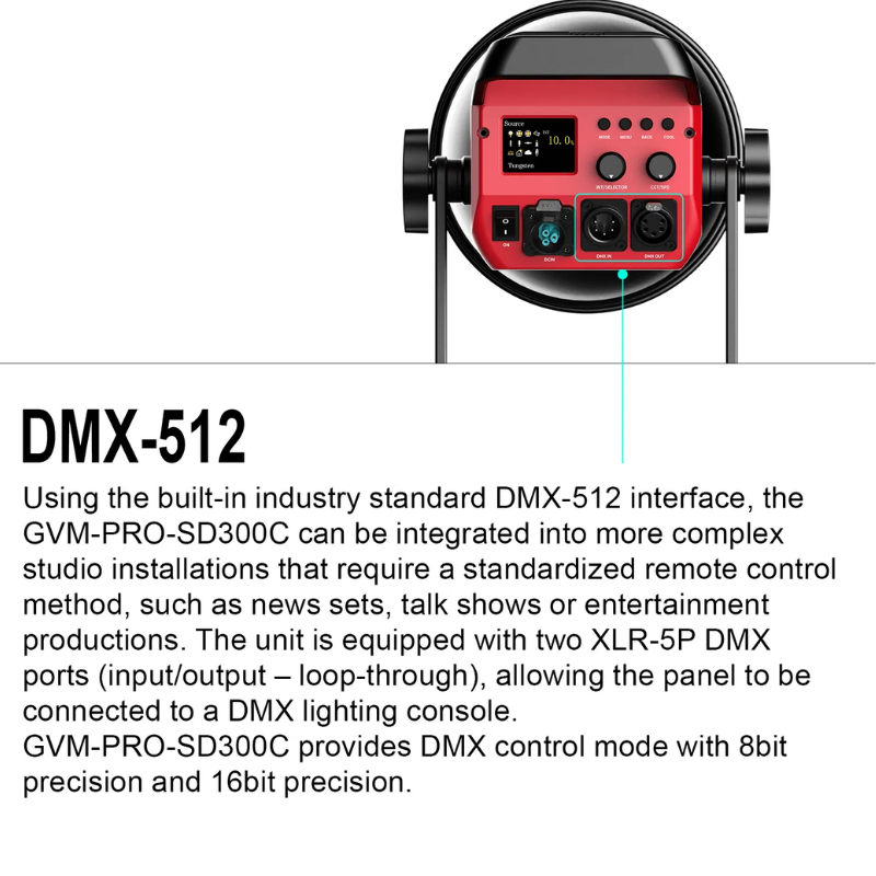 GVM Pro SD300C RGB & Bi-Color LED Video Işığı