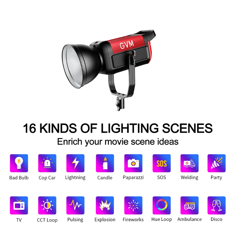 GVM Pro SD300C RGB & Bi-Color LED Video Işığı