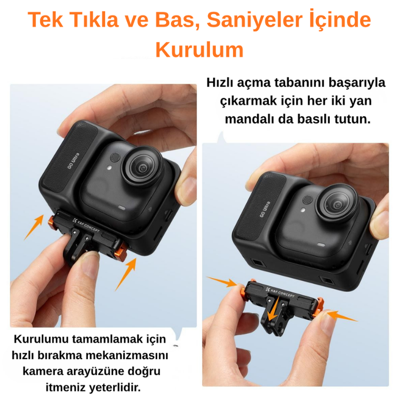 Insta360 GO Ultra Manyetik Katlanabilir Hızlı Çıkarma Adaptör