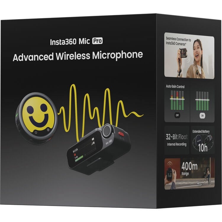Insta360 Mic Pro Kablosuz Mikrofon Seti (1TX + 1RX)