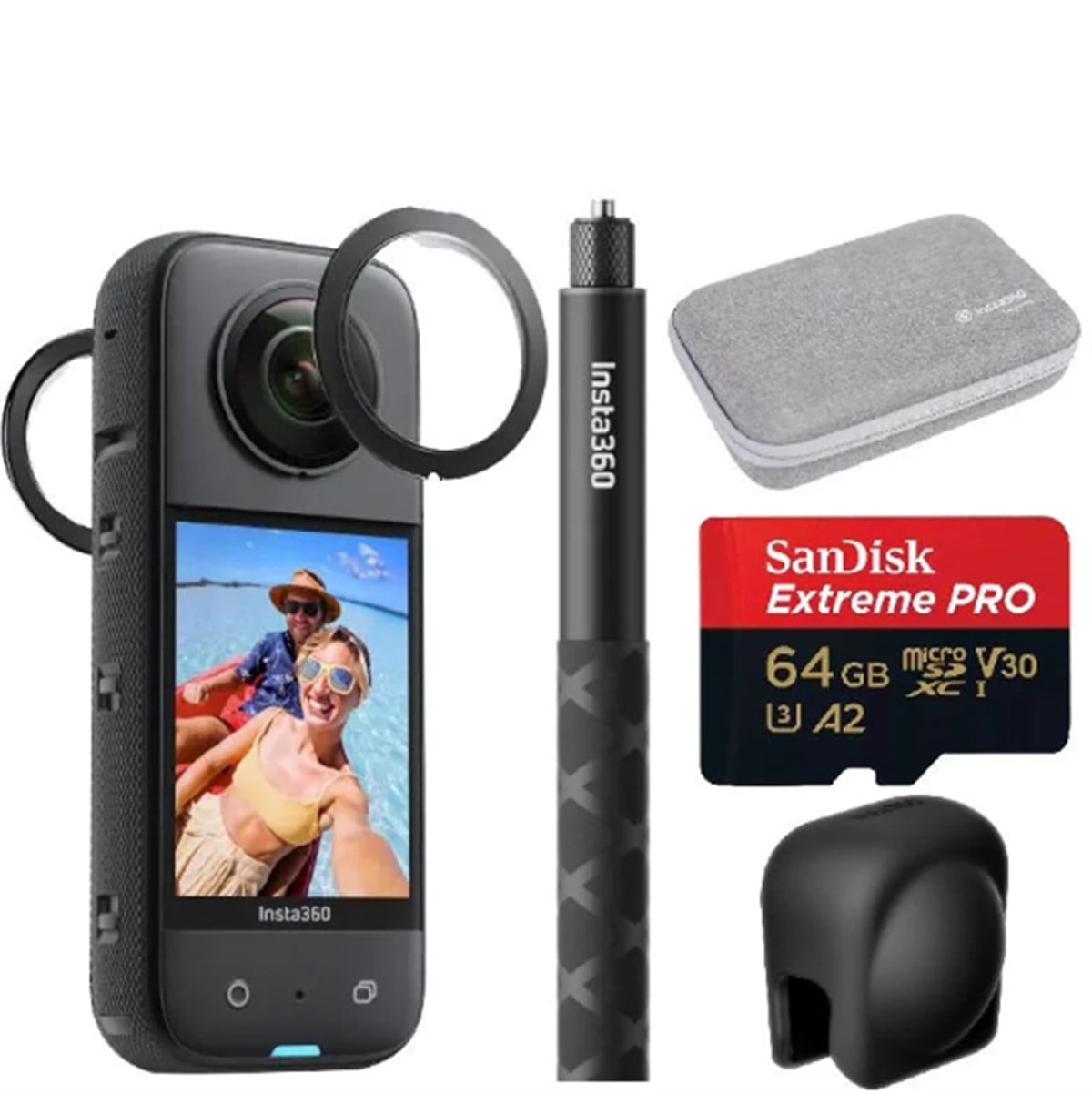 Insta360 X3 + Lens Guard & Cap+ Stick + Çanta + Hafıza Kartı (Ön Sipariş)