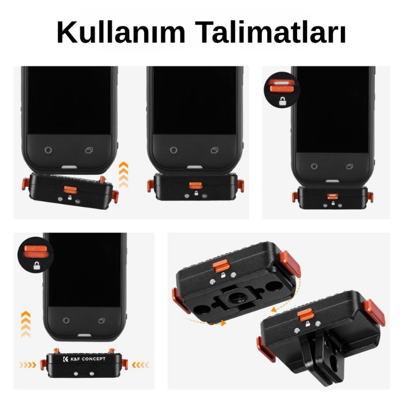 Insta360 X5 için Manyetik Katlanabilir Hızlı Çıkarma Adaptör
