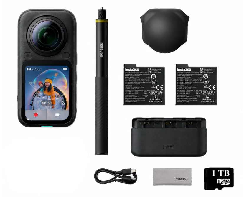 Insta360 X6 Aksiyon Kamerası Essentials Bundle + 1 TB 
