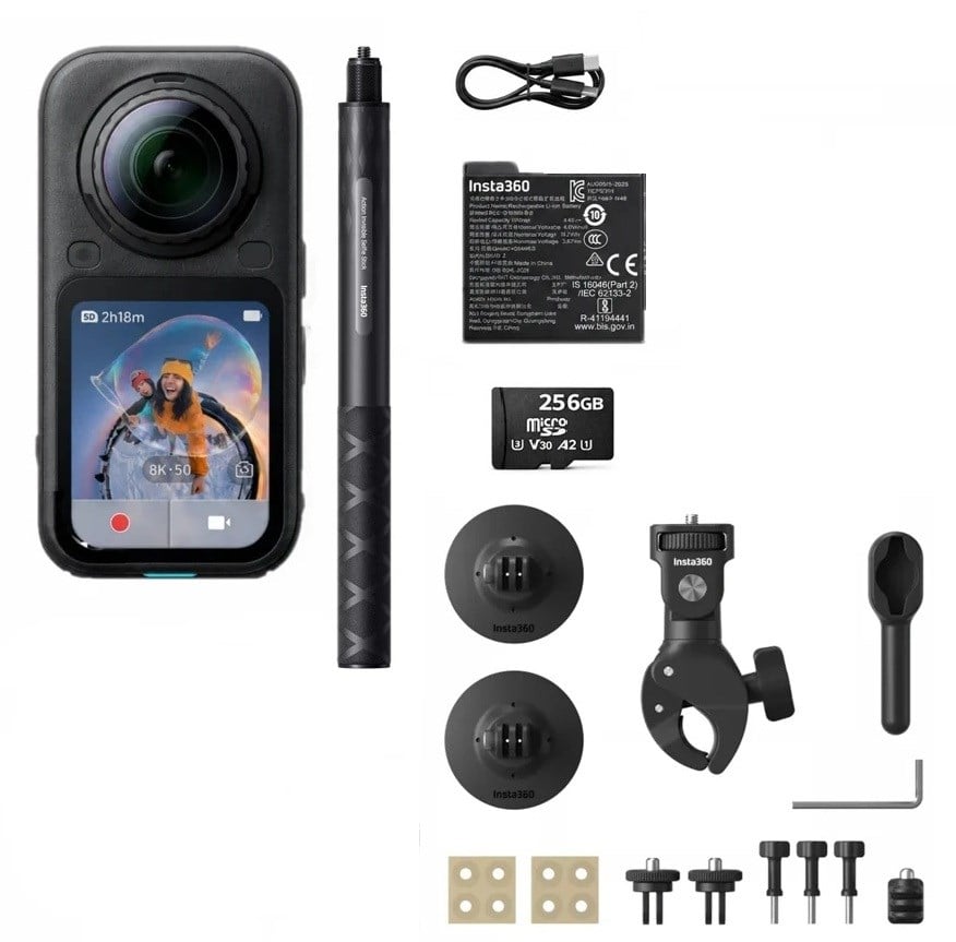 Insta360 X6 Aksiyon Kamerası - Motosiklet Kiti
