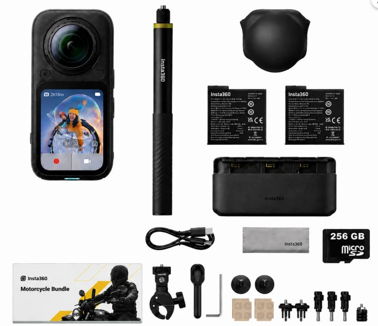 İnsta360 X6 Essentials Bundle Motosiklet Set 256GB 
