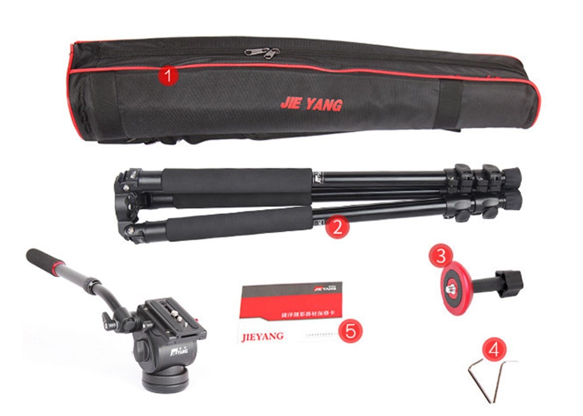 Jieyang JY0509D Video Tripod - Mandallı Kilit