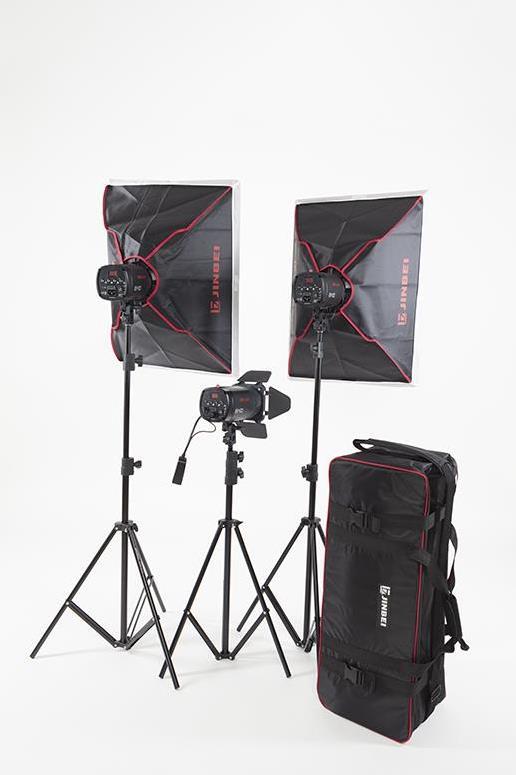 JINBEI Caler E II-400w/s Digital Kit 3 lü Paraflaş Set