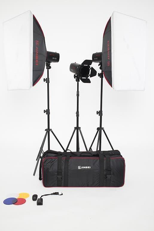 JINBEI Caler E II-400w/s Digital Kit 3 lü Paraflaş Set