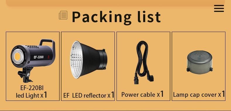 JINBEI EF-220Bi AC/DC BiColor COB LED Video Işığı