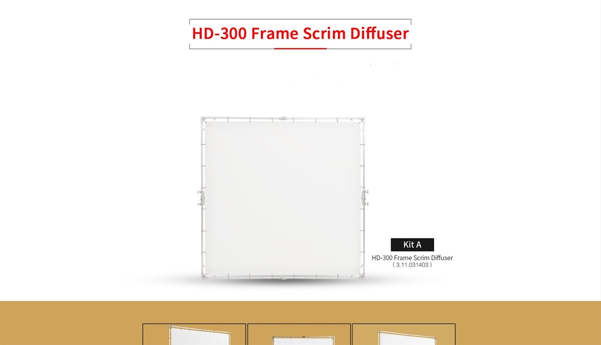 Jinbei HD-3.0x3.0m Çerçeve Butterfly Difüzör Reflektör Kit
