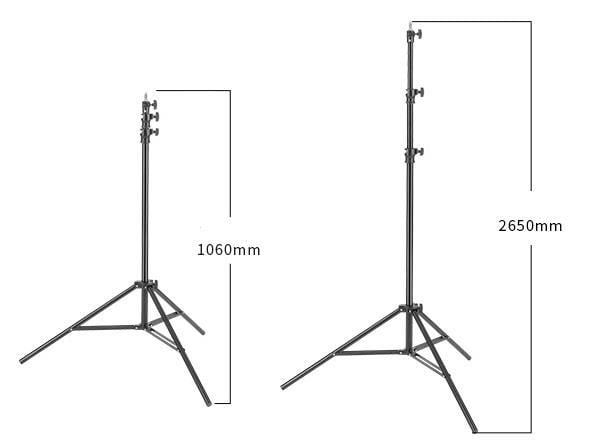 JINBEI JB-2600FP Adaptör ile 2.6m  Havalı Alüminyum Işık Standı