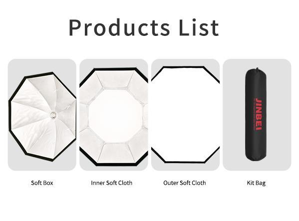JINBEI KE-150cm Octagonal Hızlı Açılan Softbox