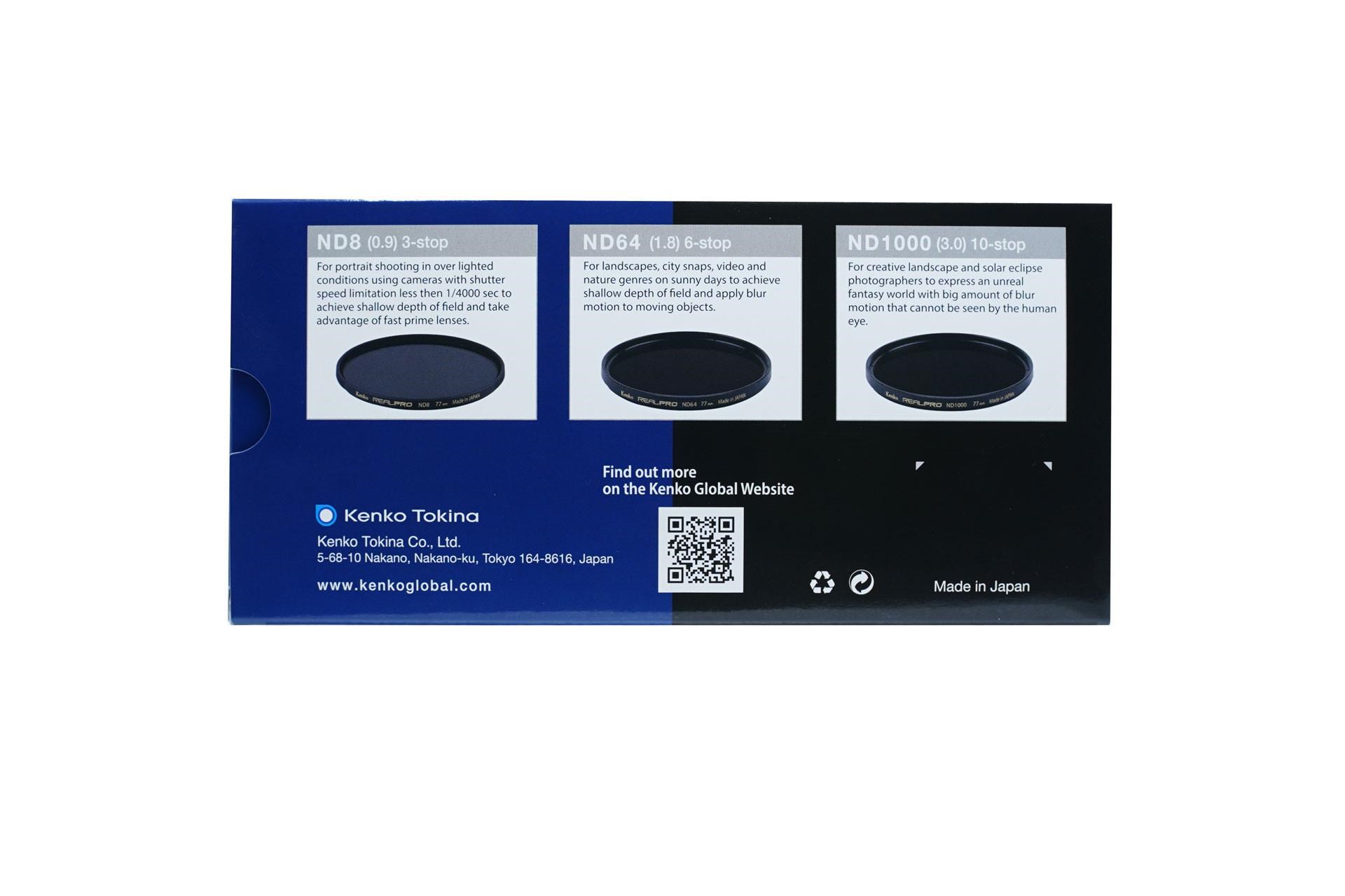 Kenko 49 mm Real Pro ND Filtre Seti (ND8, ND64, ND1000)