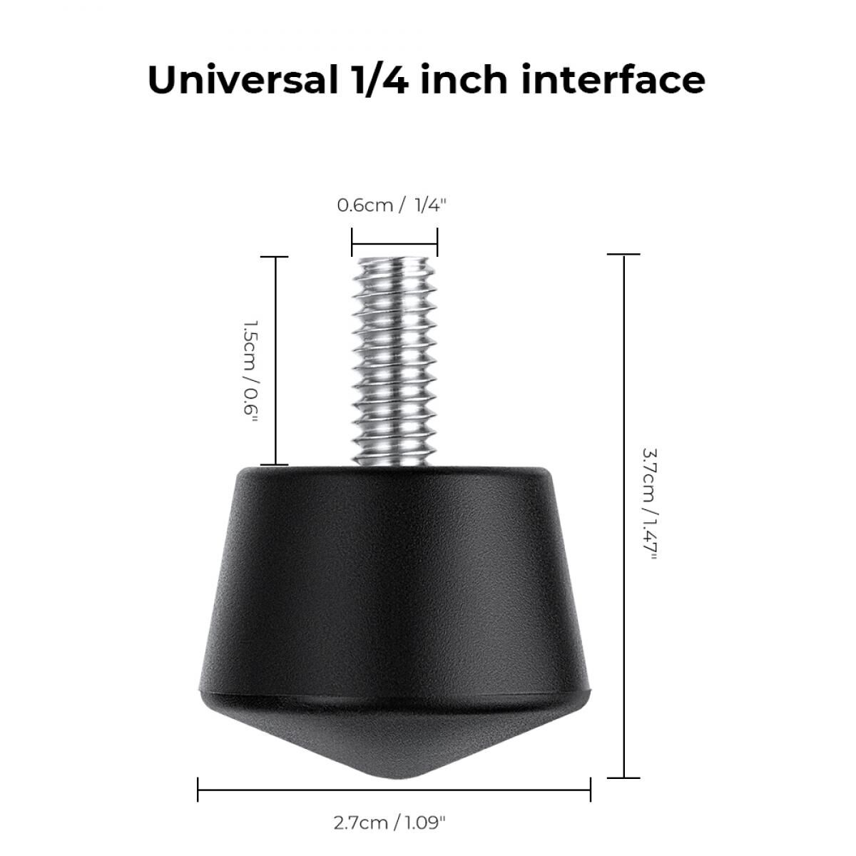 K&F Concept 1/4 inç Dişli Kauçuk Tripod Ayak Vidası
