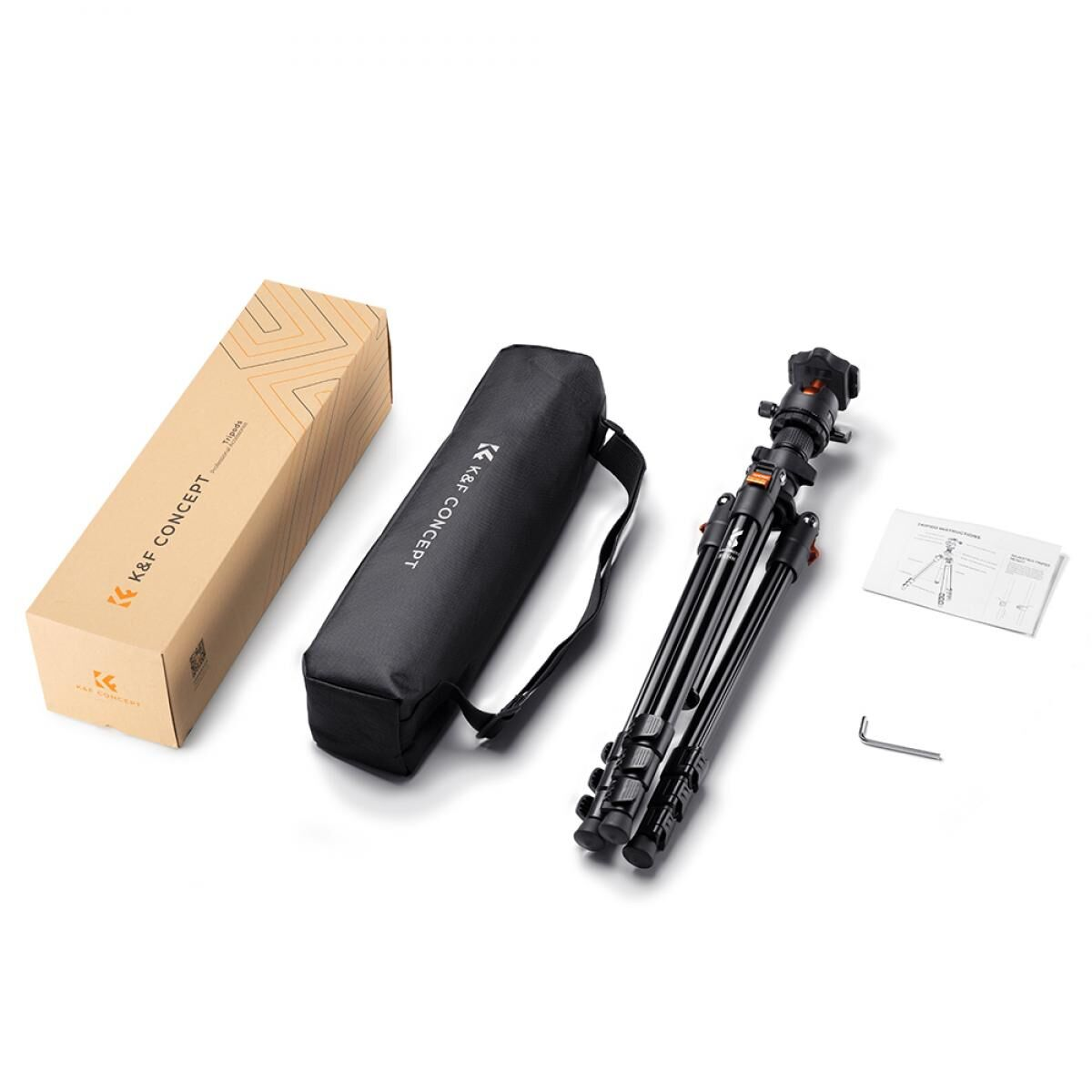 K&F Concept 163cm Alüminyum Tripod (O234A1+BH-36)