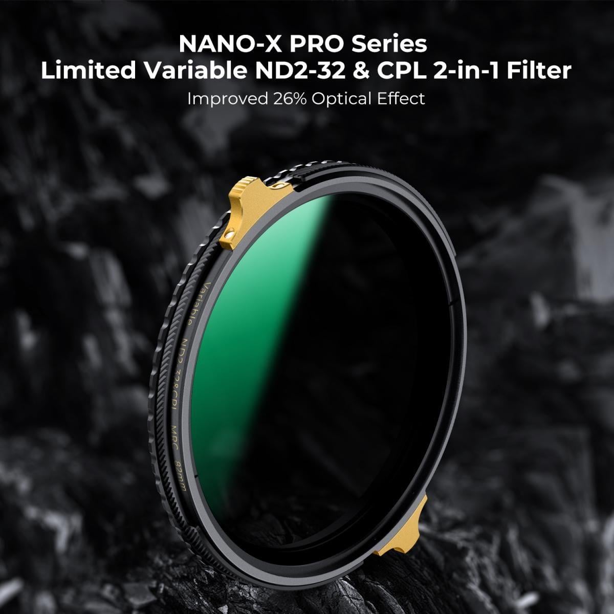 K&F Concept 49mm Nano-X Pro CPL ve ND 2-32 Lens Filtresi