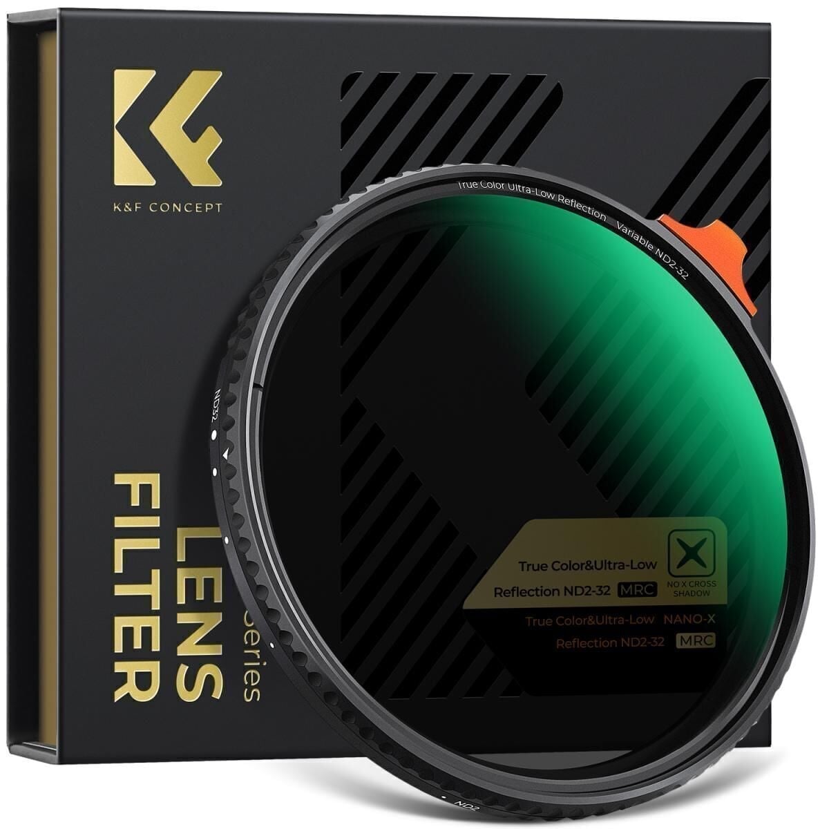 K&F Concept 55mm NANO-X ND2-32  (1-5 Stop) True Color Ultra  Değişken Filtre