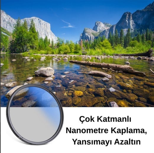 K&F Concept 58 mm CPL Lens Filtresi (Nano-C Serisi)