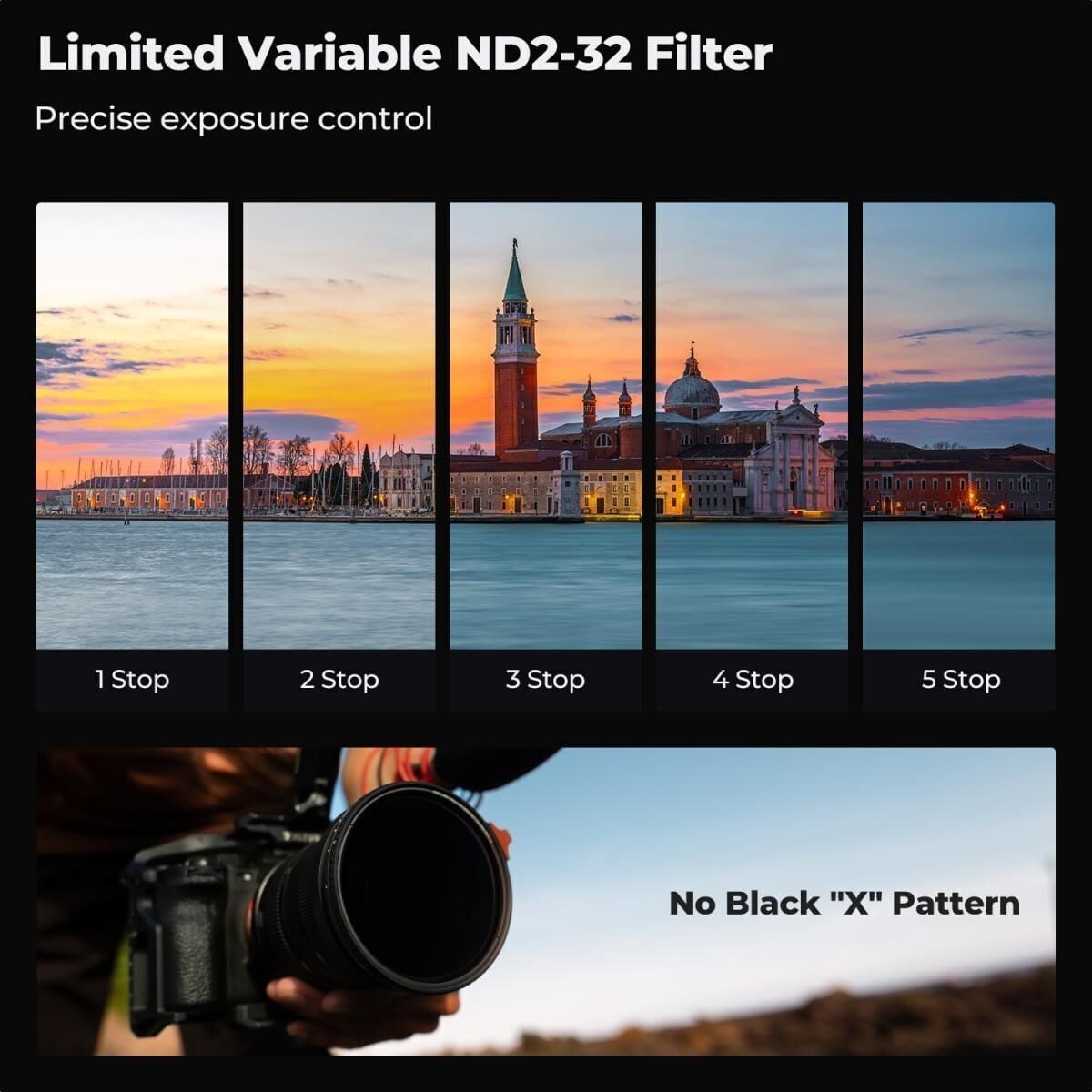 K&F Concept 67mm NANO-X ND2-32  (1-5 Stop) True Color Ultra  Değişken Filtre