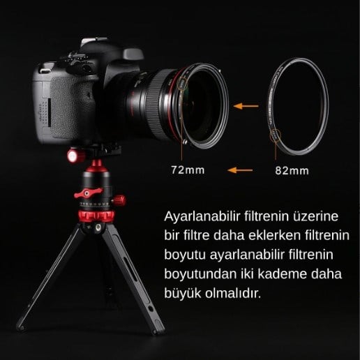 K&F Concept 77 mm ND2-32+CPL Filtre (2'si 1 Arada)