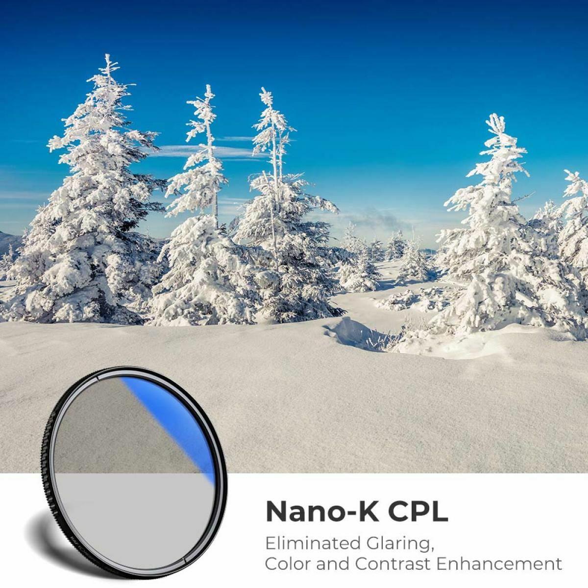 K&F Concept 77mm Polarize Cam Filtre Ultra İnce Çok Kaplamalı