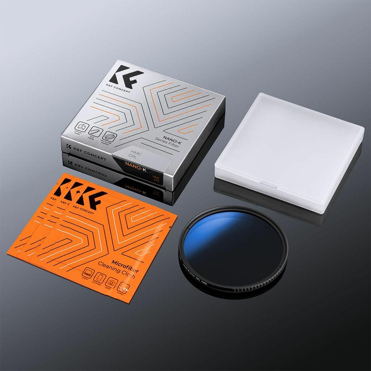 K&F Concept 77mm Polarize Cam Filtre Ultra İnce Çok Kaplamalı