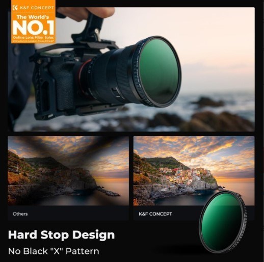 K&F Concept 82 mm ND2-ND32 Değişken Filtre