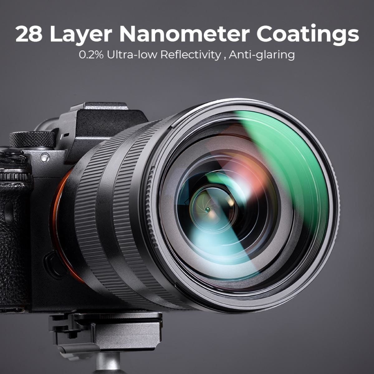 K&F Concept 95mm NANO-X MC-UV 28 Çok Katmanlı Kaplamaya sahip  Koruma Filtresi 8K Ultra HD