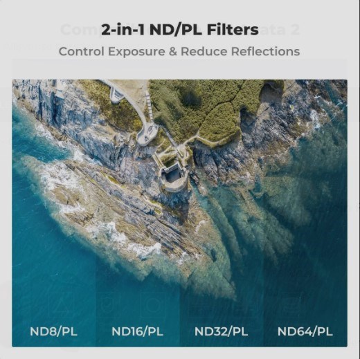 K&F Concept Avata 2 için Filtre Seti (ND/PL8/16/32/64)